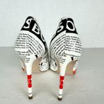 Steve Madden  Vala Newspaper Print Pump Heels Size 9 Point Toe Photo 3