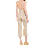 Ellejay Holly Pastel Rainbow Striped Linen Blend Cropped Jumpsuit Size Medium Photo 1