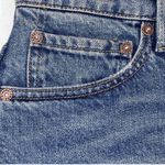 We The Free  Women’s O-Ring Zip Front Frayed/ Fringe Detail Denim Mini Skirt 27 Photo 2