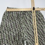 ZARA Pants Womens Medium Green Black White Geometric Print Pull On Viscose Flowy Photo 5