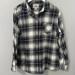 Women’s Northeast Outfitters Grey and Cream Flannel Size XL Black Photo 0