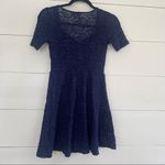 Urban Outfitters Women’s Small Pins & Needles Navy Blue Lace Skater Dress Photo 2