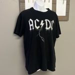 AC/DC  Cotton:On Black Relaxed Boyfriend T-Shirt Distressed Goth Grunge Small Photo 2