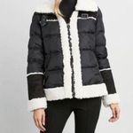 Tahari FAUX SHEARLING TRIM SHORT PUFFER COAT Photo 3