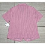 Alfred Dunner Women's Outfit Set Top Pants Size 14 Red/White Striped Seersucker Pink Photo 2