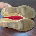 Toms Red Wedge Open Toe Sandals Size 7.5 Photo 6