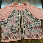Akemi + Kin Anthropologie Embroidered Crew Neck Sweatshirt Photo 5