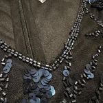 Adrianna Papell Adriana Papell Black Blue Sequin & Bead Cocktail Sheath Dress Size 8 Beaded Photo 5