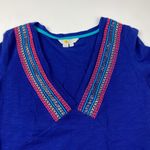 Boden Blue Multicolored Embroidery Dress Vneck Size 2 Photo 8