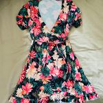 Pull & Bear Tropical Floral Wrap Dress Photo 0