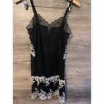 Wacoal Embrace Lace Slip Dress Black Ivory New Sz M Sexy Sheer Embroidered Photo 3