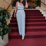 Lulus  Tank Top L NWT  Tweed Cropped Chic and Sophisticated Ivory Textured Photo 12