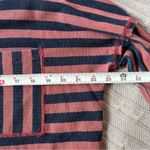 Love Riche  Women’s Navy Blue/Dusty Rose Striped Long Sleeve Shirt Sz S Photo 7