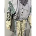 Men's Blue Bogner Ski Suit Snowsuit Sz 10 Vintage Retro RARE White‎ Blue Green Photo 1