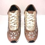 Cathy Din Embellished Casual Sneakers Tan Size 6.5 Photo 1