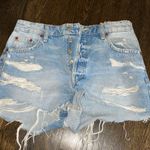ZARA Light Blue Denim Shorts Photo 0