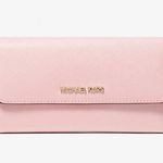 Michael Kors Pink Saffiano Leather Clutch Photo 0