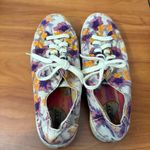 Born‎ Kai Leather "Natural Floral" Sneaker Tan Purple Orange Lace Up Casual 8.5 Photo 5