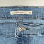 Levi's Levi’s Size 33/16 Blue Denim - Floral Embroidered Classic Jean Shorts Photo 2