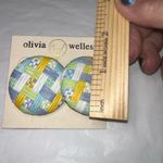 Olivia Welles Colorful Weaved Button Earrings Yellow Photo 2