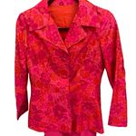 Unbranded Handmade Women’s Silk Feel Blazer Floral Long Sleeve‎ Jacket Size 8 Pink Photo 0
