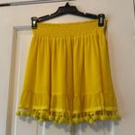 Ramy Brook  Stevie Pom-Pom Skirt in Yellow Size Small Photo 2
