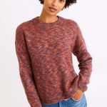 Madewell Space-Dyed Birchmont Side Button Pullover Sweater Women's Small Sangria Photo 0