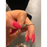 Vintage Silver Etched Hoop Drop Chinese Character Screw Back Earrings Photo 9