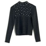 ZARA Women’s High Neck Pearl Sweater Photo 6