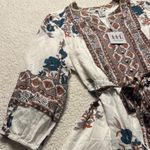 Haute Hippie  Cream and Teal Midi Dress Photo 3