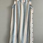 For Cynthia  Womens Shift Tank Striped Linen Button Down Summer Dress Size XS Photo 0