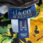 Denim&Co Swimsuit Sarong Front Swimdress One Piece Floral 8 Yellow Photo 3