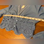 Nwt two piece wide leg pants and long sleeve matching top size M Blue Size M Photo 11