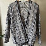 Lucky Brand Pottery super cute fringe multi color Aztec cardigan Photo 0