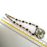 Lee Sands vintage mother of pearl lion pendant necklace Brown Photo 7