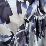 Nic+Zoe Inky Flowers Satin Crepe Single-Button Long Jacket, Adjustable Waist Photo 7