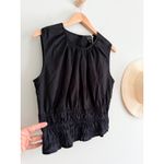 J.Crew | NWT Hyacinth top in cotton poplin in Black | Sz S Photo 1
