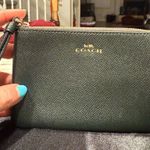 Coach Black Crossgrain Leather Wristlet Photo 0
