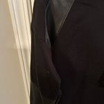 Evereve  Women’s Black Sweatshirt Hoodie with Leather Accents Photo 1