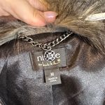 Nicole Miller Nicole Faux Fur Vest in Gray and Black stylish sleek M Photo 2