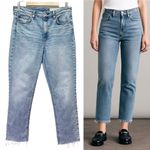 Rag and Bone  Nina High Rise Ankle Cigarette Jeans Women’s Size 30 Lou Wash Raw Hem Photo 1