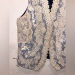 Vintage Lace Embroidered Vest Custom Made Boho Size XL Photo 3