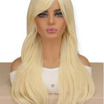 24 Inches Long Gold Curly Synthetic Wig For Women Photo 0