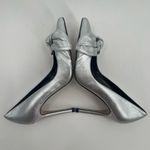 Ted Baker Ryal Heels Size 39 (US Size 9) Pump Silver Bow Metallic Feminine Bride Photo 2