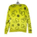 Dr. Seuss The Grinch Holiday Fleece Sweatshirt – Bright Green, Graphic Print, Size M Photo 2