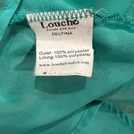 Louche London Teal / Black Polka Dot Chiffon Cowl Neck Dress Size 14 Photo 6