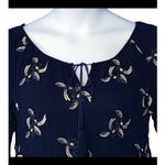 Jun & Ivy White Embroidered Floral Blouse Size S 3/4 Sleeve Boho Top Photo 2