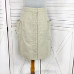 Vintage Coca Cola Snap Front Side Cargo Pocket Denim A Line Skirt Khaki‎ 6 XS Green Photo 1