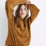 Madewell Texture & Thread Velour Corduroy Mockneck Top in Gold size medium Photo 0