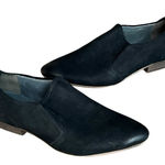 Seychelles Skein Loafer Shoes Women 9.5 Black Nubuck Leather Slip On Modern Boho Photo 0